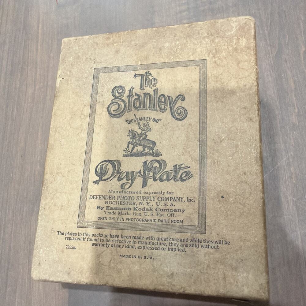 UNOPENED Box of 12 Stanley Dry Plates Eastman Kodak 7232a Made In USA 4x5